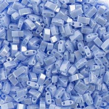 TLHC-0446 5.2 Grams Opaque Lapis Blue Lustre Half Cut Two Hole Miyuki Tila Beads
