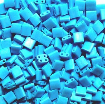 TL0413FR 5.2 Grams Opaque Matte Light Blue AB Two Hole Miyuki Tila Beads