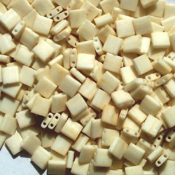 TL2021 5.2 Grams Opaque Matte Eggshell Two Hole Miyuki Tila Beads