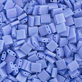 TL0417LFR 5.2 Grams Matte Opaque Light Lapis AB Two Hole Miyuki Tila Beads
