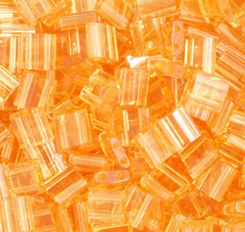 TL0132 5.2 Grams Transparent Light Amber Two Hole Miyuki Tila Beads