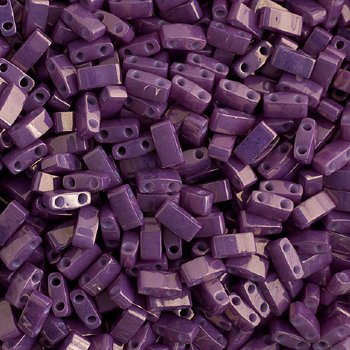 TLHC-1867 5.2 Grams Opaque Amethyst Lustre Half Cut Two Hole Miyuki Tila Beads
