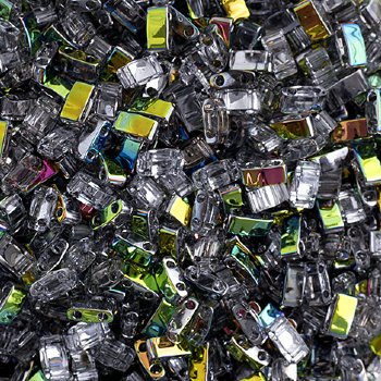 TLHC-4552 5.2 Grams Transparent Crystal Vitrail Half Cut Two Hole Miyuki Tila Beads
