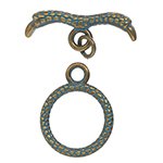 5 Sets of 22x18mm Brass Patina Claw Talon Toggles