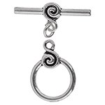 5 Sets of 26x16mm Antique Silver Infinity Toggles