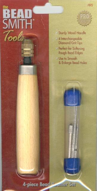Deluxe Bead Reamer - Wooden Handle with Interchangeable Tips