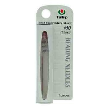 Pack of 4, #10 Short Tulip Japanese Beading Needles