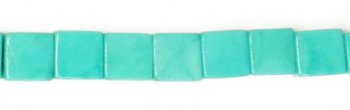 16 inch strand of 4mm Green Turquonite Cube Beads
