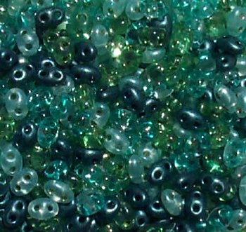TB-03006 - 10 Grams Iris Landscape Mix 2.5x5mm Preciosa Twin Beads