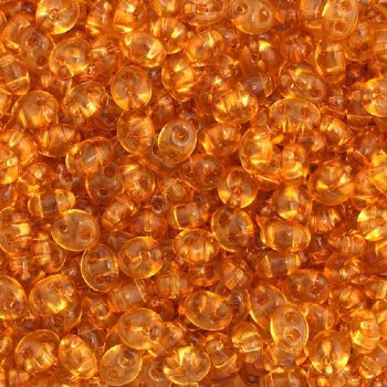 TB-02010 - 10 Grams Transparent Dyed Topaz 2.5x5mm Preciosa Twin Beads