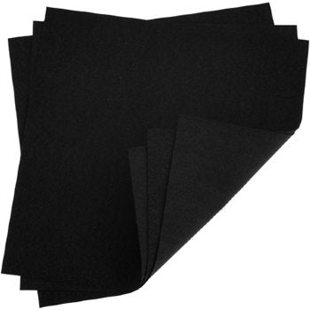 1, 8.5 X 8.5 Inch Sheet Black Faux Ultrasuede