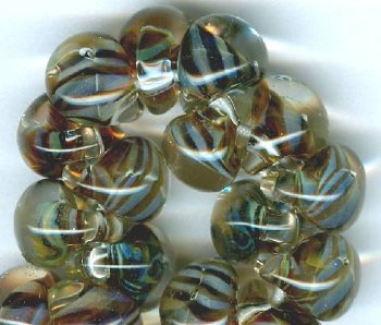 10 10mm Unicorne Anaconda Teardrop Beads (22200)