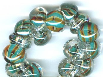 10 10mm Unicorne Lustre Easter Egg Teardrop Beads (22261)