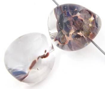 1 15mm Unicorne Spectacle Jumbo Teardrop Bead (22132)