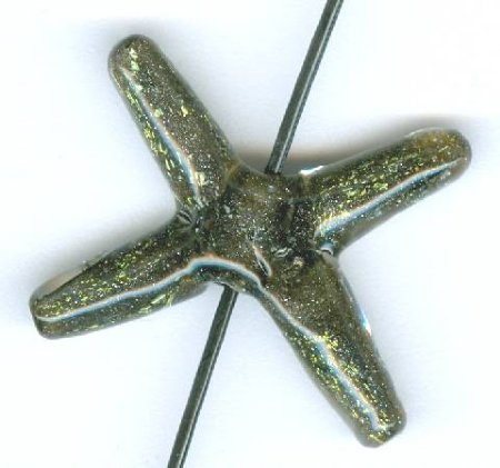 1 25mm Unicorne CrissCross Bead - Black Magic (22022)