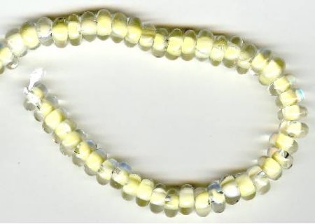 10 9mm Unicorne Donut Beads - Lemon Meringue (21978)