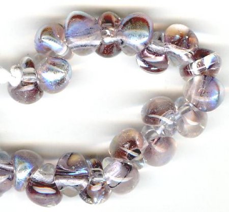 5 10mm Unicorne Nocturnelle Metallic Teardrop Beads (21999)