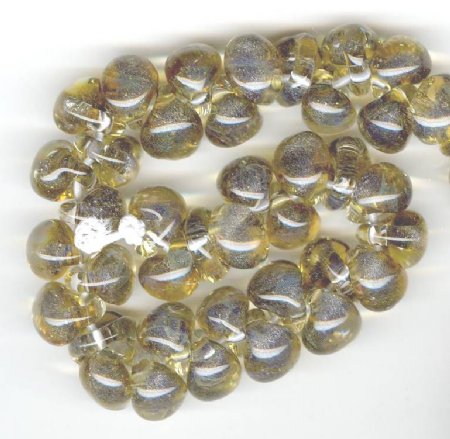 10 10mm Unicorne Copperhead Teardrop Beads (21919)
