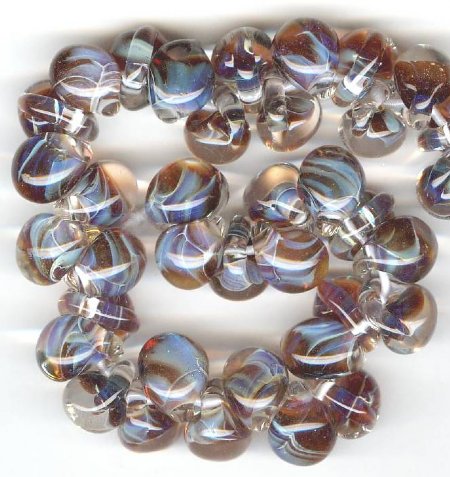 10 10mm Unicorne Evening Sky Teardrop Beads (21110)