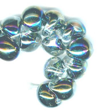 10 10mm Unicorne Space Rock Teardrop Beads (22252)