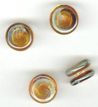 1 Unicorne Golden Brown Yo-Yo Bead (21302)