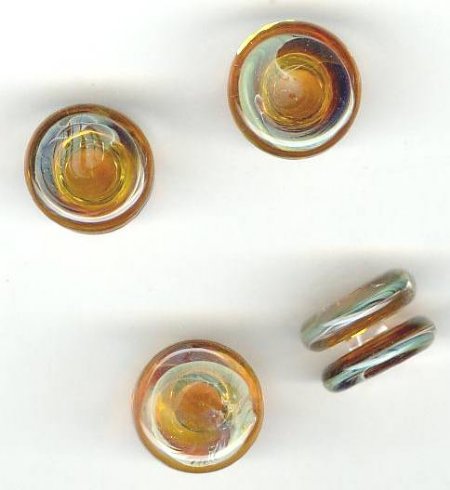 1 Unicorne Golden Brown Yo-Yo Bead (21302)