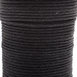 25 Meters of 1mm Black Waxed Cotton Cord