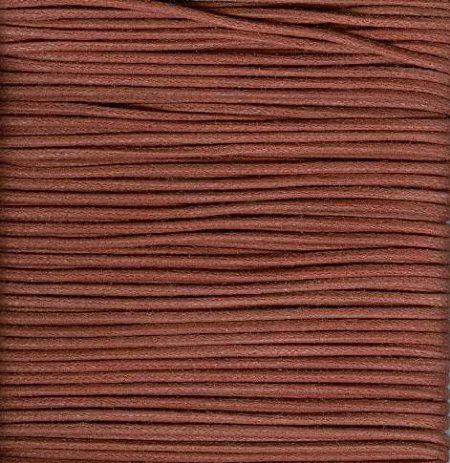 10 Meters of 1.5mm Red Brown Waxed Cotton Cord