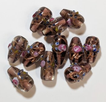 10 20x10mm Transparent Light Amethyst Wedding Cake Drop Beads