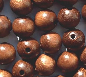 50 12mm Dark Brown Round Wood Beads