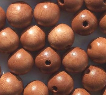 50 12mm Light Brown Round Wood Beads