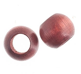 50, 12x9.8mm Mahogany Large Hole Wood Beads