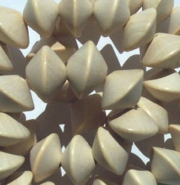 16 inch strand of 10x15mm Natural Coconut Saucer Beads