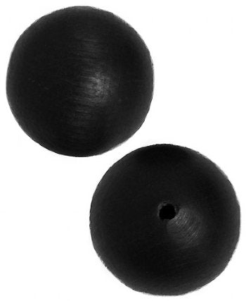 10 20mm Round Black Wood Beads