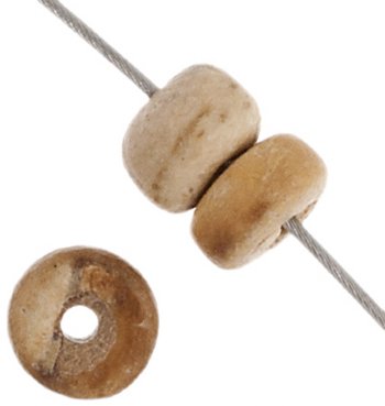16 inch strand of 5mm Natural Coconut Pukalet Beads