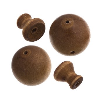 2 Sets of 6mm Light Brown Sandalwood Guru Beads