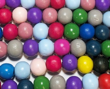 14 Inch Strand Crystal Lane 8.75mm Round Mixed Color Coconut Beads