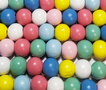 14 Inch Strand Crystal Lane 8.75mm Round Pastel Coconut Beads