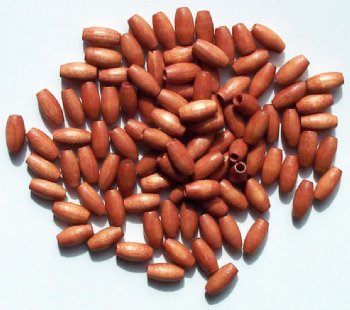 100 8x4mm Light Brown Oval Wood Beads