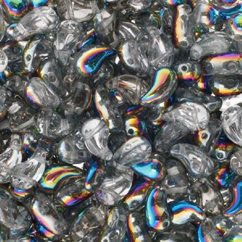 25, 8x5mm Crystal Vitrail LEFT Two Hole Zoliduo Beads